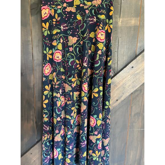 Lularoe Maxi Skirt Womens Extra Small Blue Floral Colorful Boho Flowy Stretchy - Picture 5 of 8